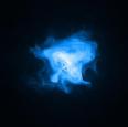 蟹星雲、中央の白い点がパルサー／NASA