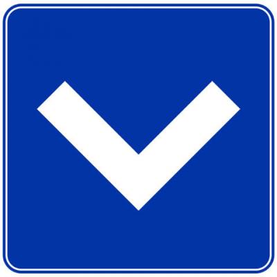安全地帯を示す道路標識