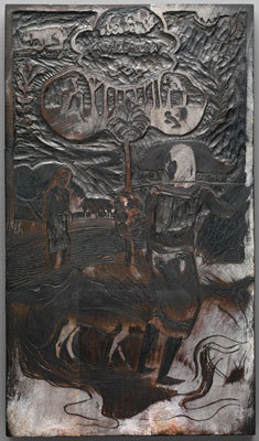 ゴーギャンによる版画の版木／メトロポリタン美術館蔵