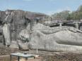 スリランカ、ガル・ビハーラの巨大な涅槃像