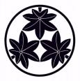 楓の紋所の一つ「糸輪に三つ楓」