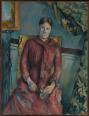 赤い服のセザンヌ夫人(1888～90)／メトロポリタン美術館蔵／https://goo.gl/KVHX7x