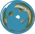 南極を中心とした正距方位図法／作成・Daniel R. Strebe／CC BY-SA 3.0／https://bit.ly/3n6qnDX